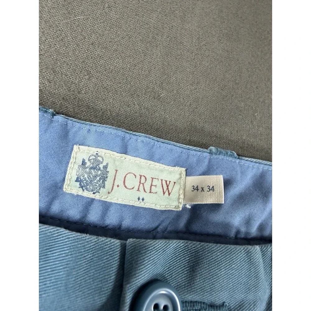 J. Crew Pants Mens 34x34 Blue Bleeker Athletic Fit Broken in Chino Party NEW